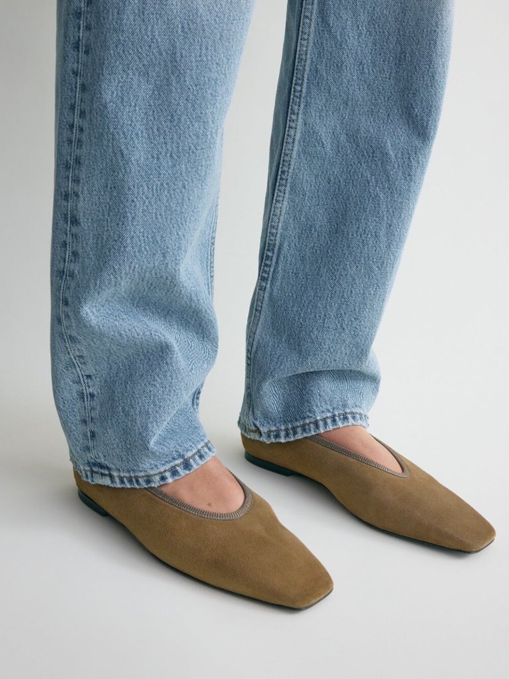 Toteme Minimalist Suede Ballerinas Hazel EU 38 / US 8 - Picture 2 of 7